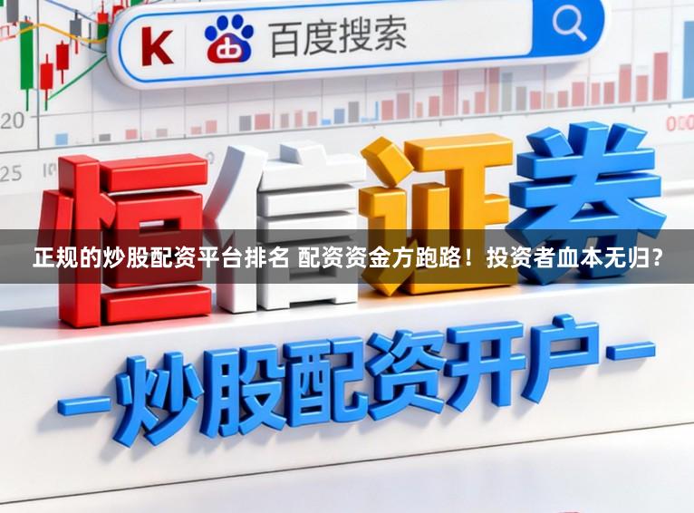 正规的炒股配资平台排名 配资资金方跑路！投资者血本无归？